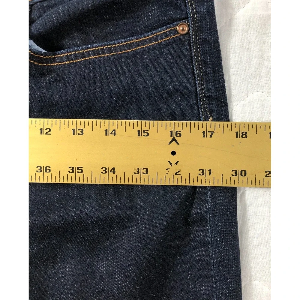 Gap Jeans‎ Women 28/6 Denim Blue Dark Wash Rinse Straight Low Rise Stretch 31x26